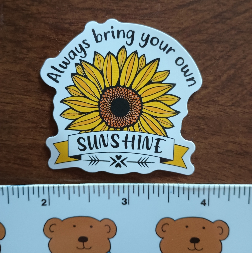 10/$10 Inspirational Positivity Sunflower Nature Garden Flower Sticker Decal